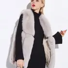 Women Vest Women Winter Fur Coats High Quality Fashionable Real Women Winter Genuine Coat Soft Natural Fox Fur Vest
