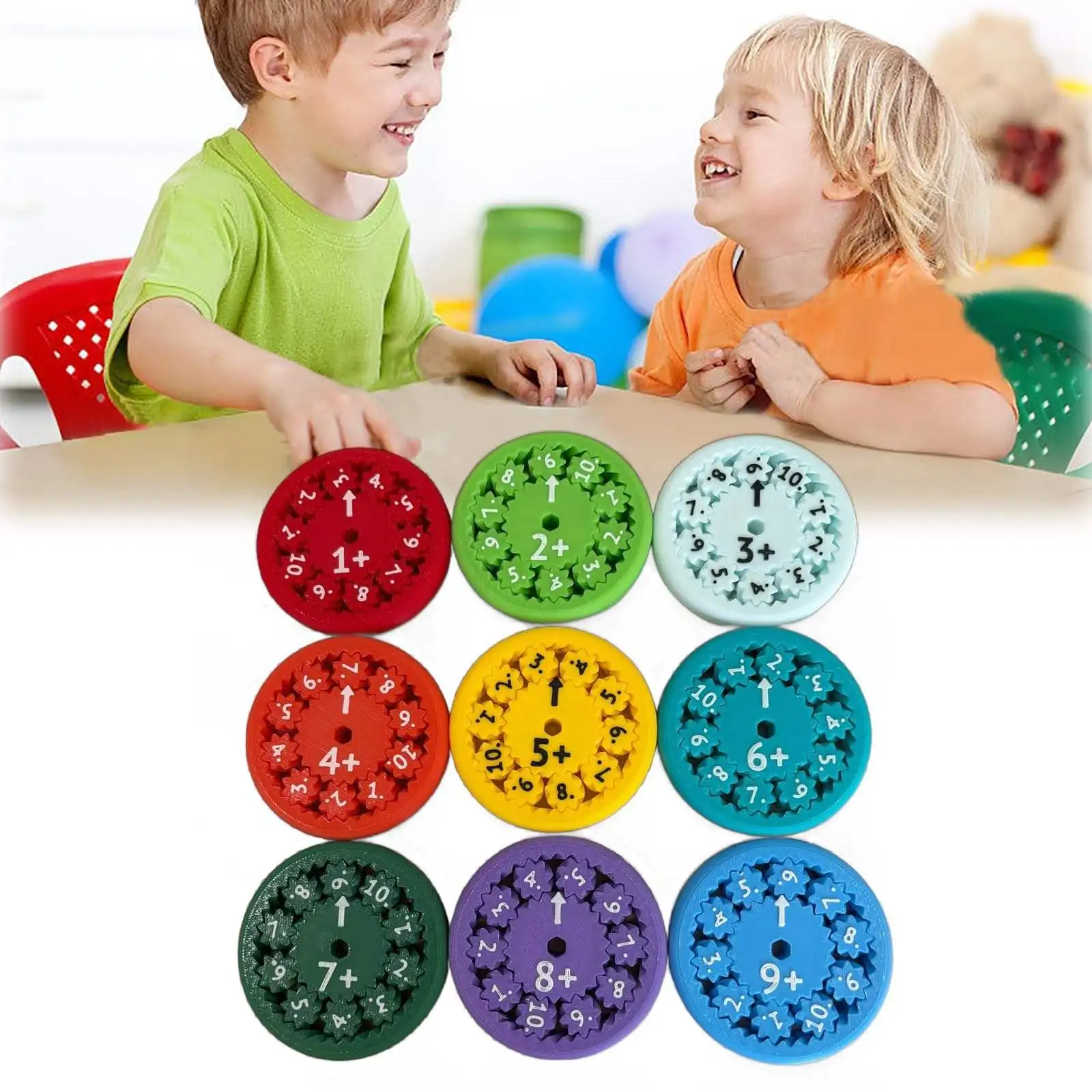 Montessori Math Educational Plastic Spinner Toys Anti Stress Fidget Toys Spinners Math Fidget Spinner Toys for Kids