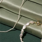 Pearl Necklace Pearl Gemnel Latest Trends 925 Silver Natural Seed Choker Freshwater Pearl Necklace