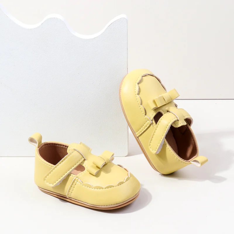 High Quality Solid PU Leather Baby Girl Shoes Breathable Anti-Slippery Dress Shoes for Spring Winter Fashion Trend Features manufacture