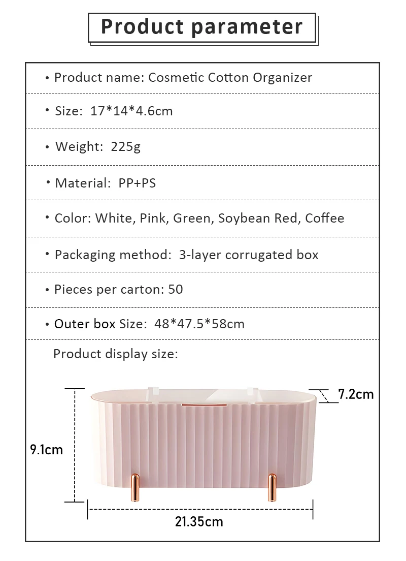 product cheap four compartment transparent storage box ith cover cosmetic remover cotton cosmetic egg compartment sorting storage box-4