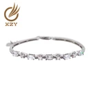 Silver Bracelet Silver Silver 925 925 Silver Classical Simple Link Bracelet Color Stone And Rhodium Plating