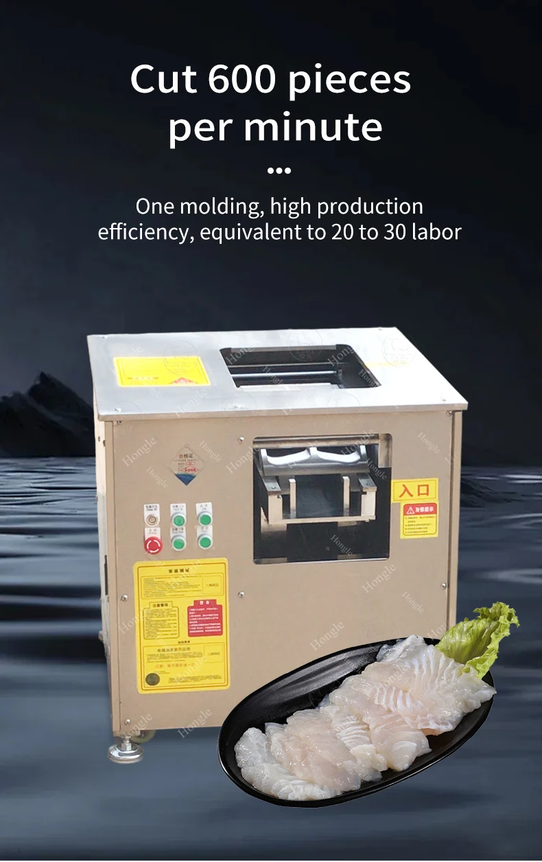 Automatic Sashimi Slicing Machine Fresh Meat & Fish Fillet Cutter Salmon Slices & Salmon Fillet Cutting Machine supplier