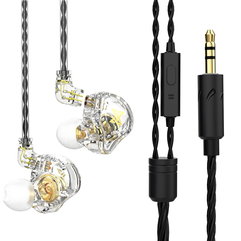 QKZ AK6 MAX Wholesale New In-Ear DyEarnamic Earphones HiFi Sound Quality Heavy Bass In-line Control Wired Headphones