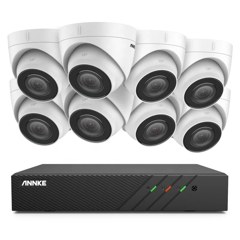 NVR 5MP HD POE CCTV Camera System Audio Recording Outdoor ANNKE ANNKE 4K 8CH H.265 