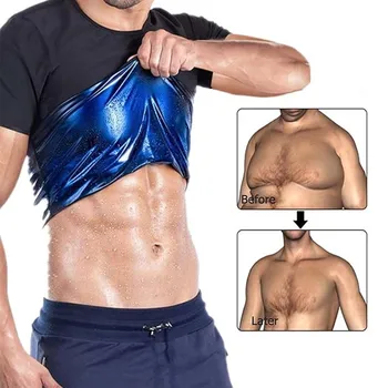 Men's Sauna Suit Shapewear Top Shirt Heat Trapping Sweat Compression Vest Gym Versatile Jacket