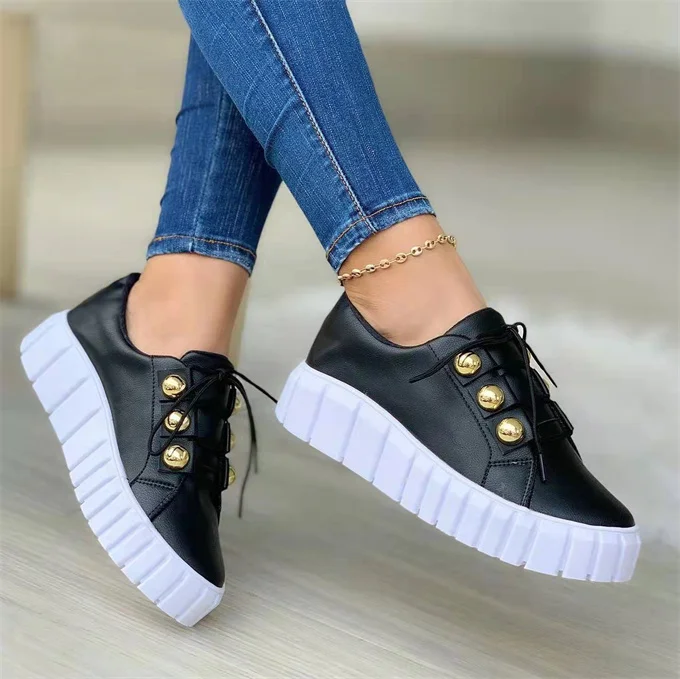 buckle wedge sneaker