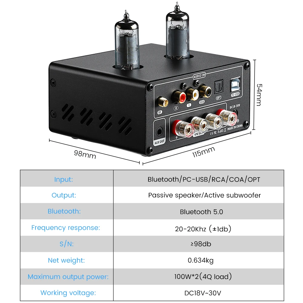 Aiyima T Bt Usb Dac Opt Hifi