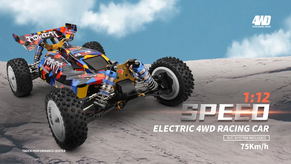WLtoys 124007 1/12 4WD Brushless Electric Alloy RC Car 75KM