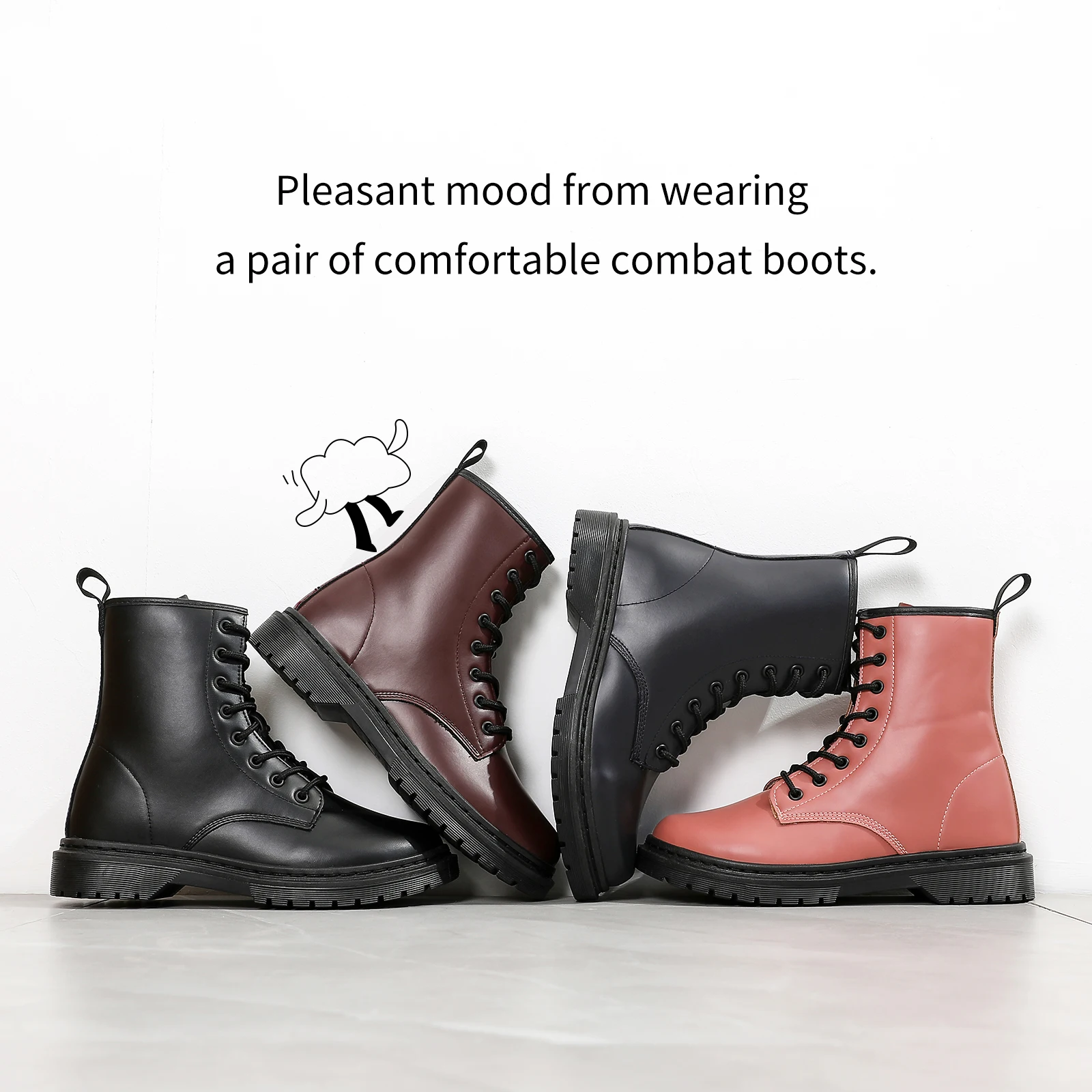 Warehouse Clearance Sale Fashionable Wholesale Cheap Waterproof Pink PU leather booties boots for women shoes