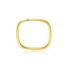 Silver Rings Ring New Gold Plated 925 Sterling Silver Rings Fashion Simple Couple Zircon Square Ring