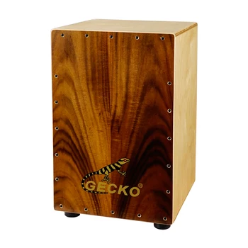 Factory Newly Designed Gecko CL10KOA Cajon Natural Acacia Wooden Musical Instrument Cajon Box Drum