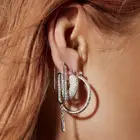 Cz Earring Cz Turquoise Fashion Cz Women Jewelry Micro Pave Bling Hoop Earring