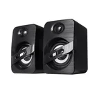 ABS RGB Wood Light MP3 Studio Lound Woofer 6W Power Wired Adapter AC Speaker