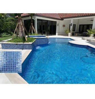 outdoor classic modern waterline swimming pool mosaic tile natural green stone marble mosaic tile for swimming pool tile