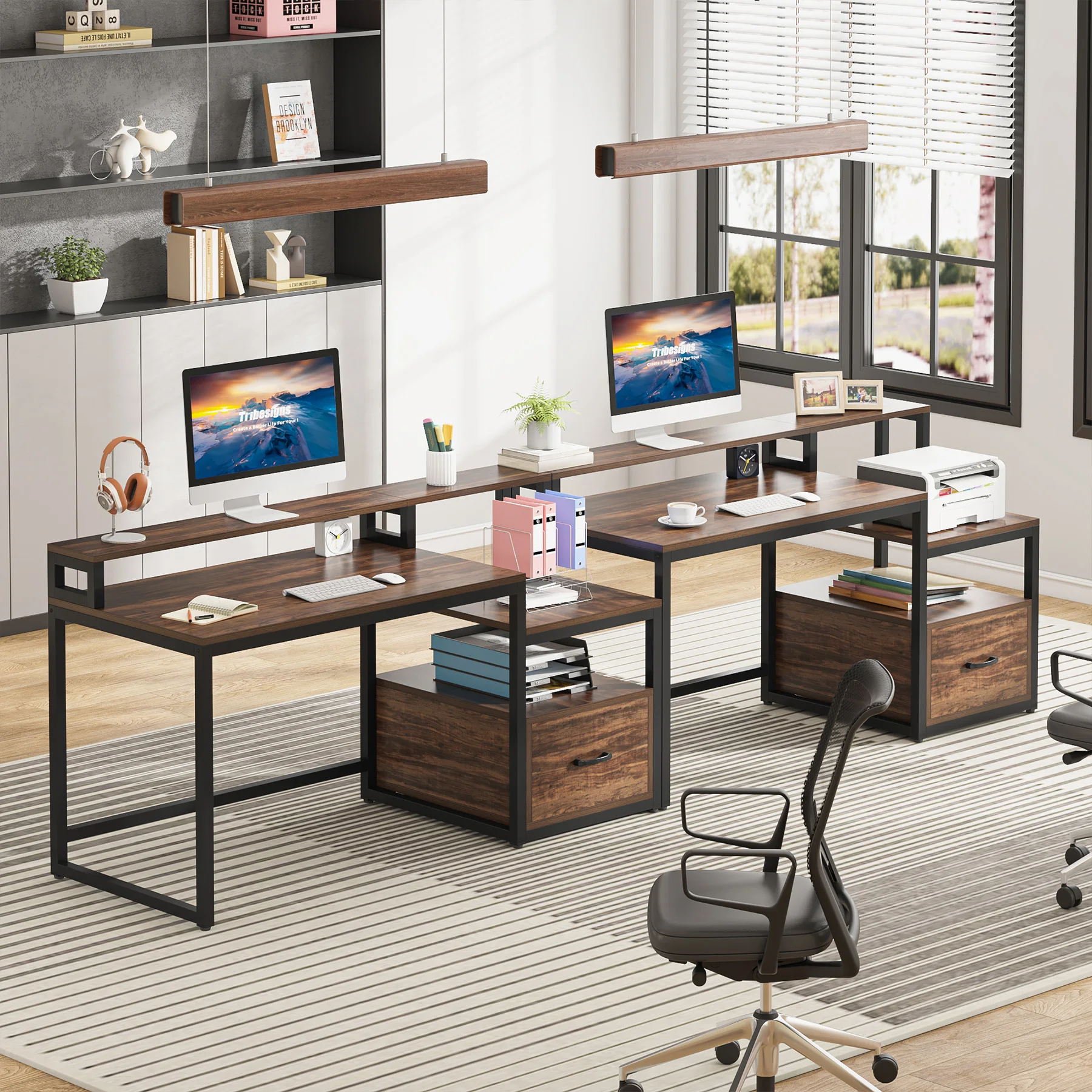 Custom Made L Shape Modern Desk Wood Table Office Furniture Office Wood Desk