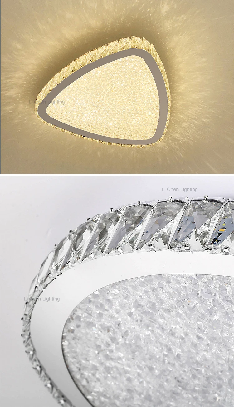 c0071 professional quality indoor decoration stainless steel crystal light led ceiling lamp-3