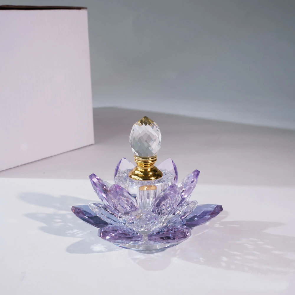 product pujiang factory lotus flower essential oil dropper bottles fancy 3ml crystal perfume bottle customized logo for lady gift-11