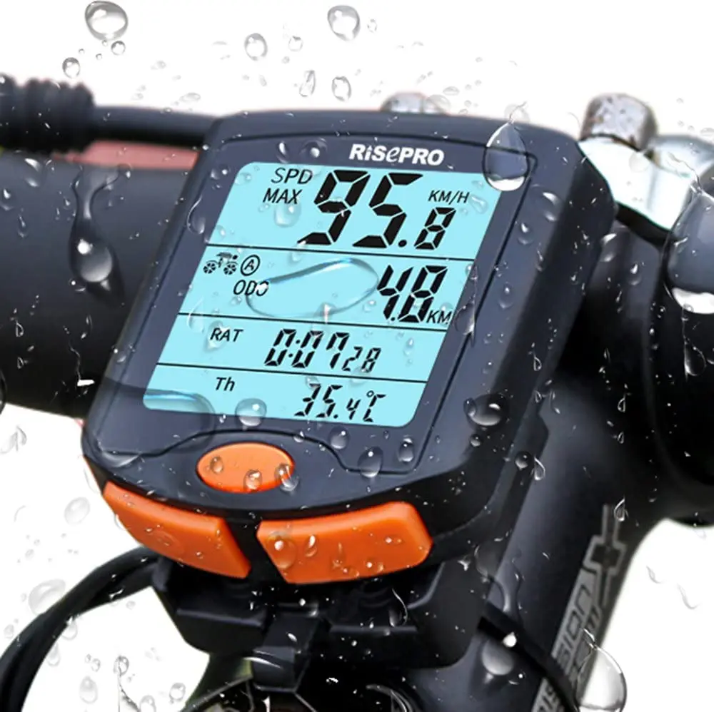 Wireless Bicycle Computer Speedometer Waterproof Odometer LCD Cycle Bike Meter 