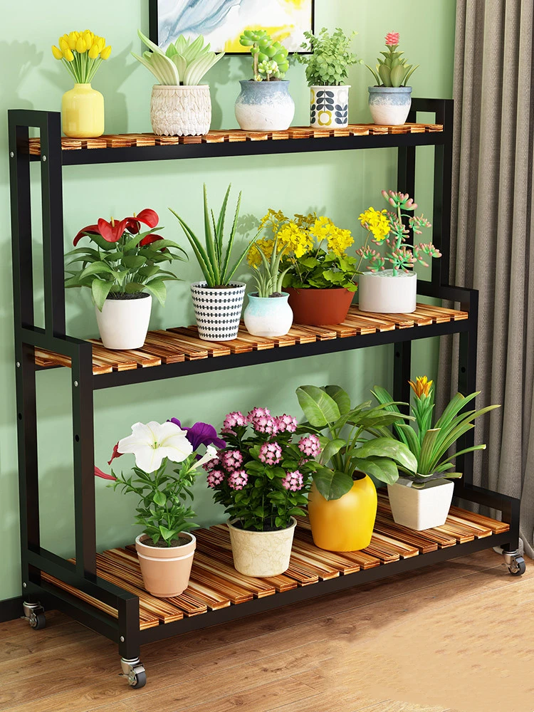 2021 fashionable modern design many layers plant stand flower pot metal display plants shelves
