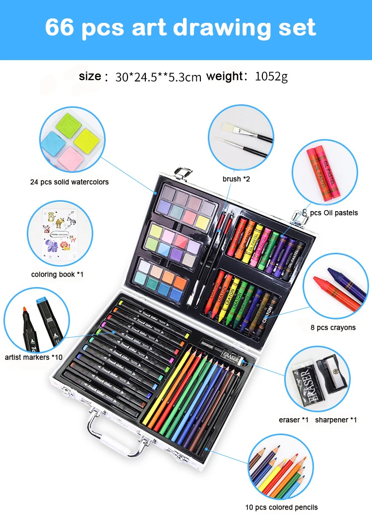 Wholesale Painting Drawing Art Artist Set Kit for Kids Children Boys Girls Student Christmas Birthday Holiday Festival Gift