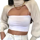 Sweater Sexy Ladies Sweater Knitting Lantern Sleeve Unlined Upper Garment