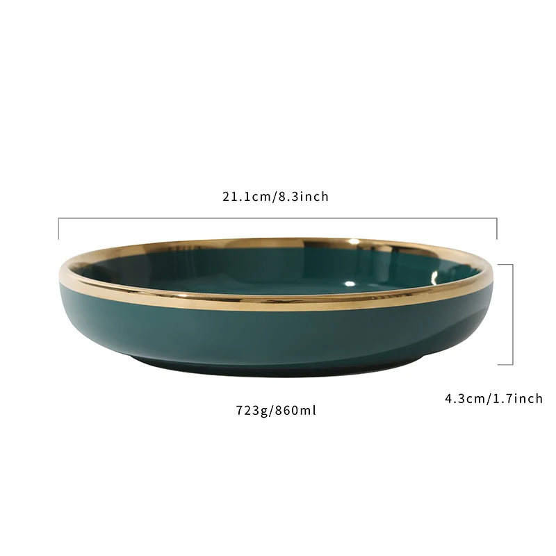 Modern Eco-Friendly Ceramic Plate Classic Style with Sustainable Pattern for Parties and Hotels factory