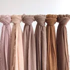 Cotton Cotton Hijab Scarf Cotton Press Wrinkle Head Wholesale Hijab Scarf