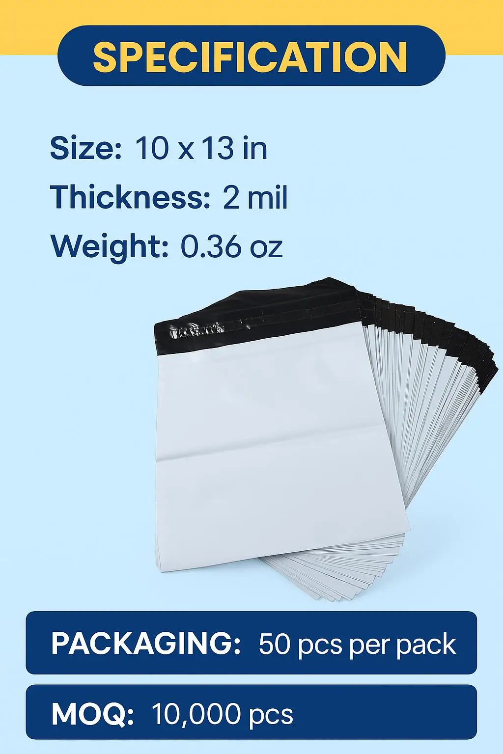 Custom Logo Printed for Poly Mailer Bag with Adhesive Closure Convenient Courier Bag for E-Commerce Business Shipping Use for - detail 5