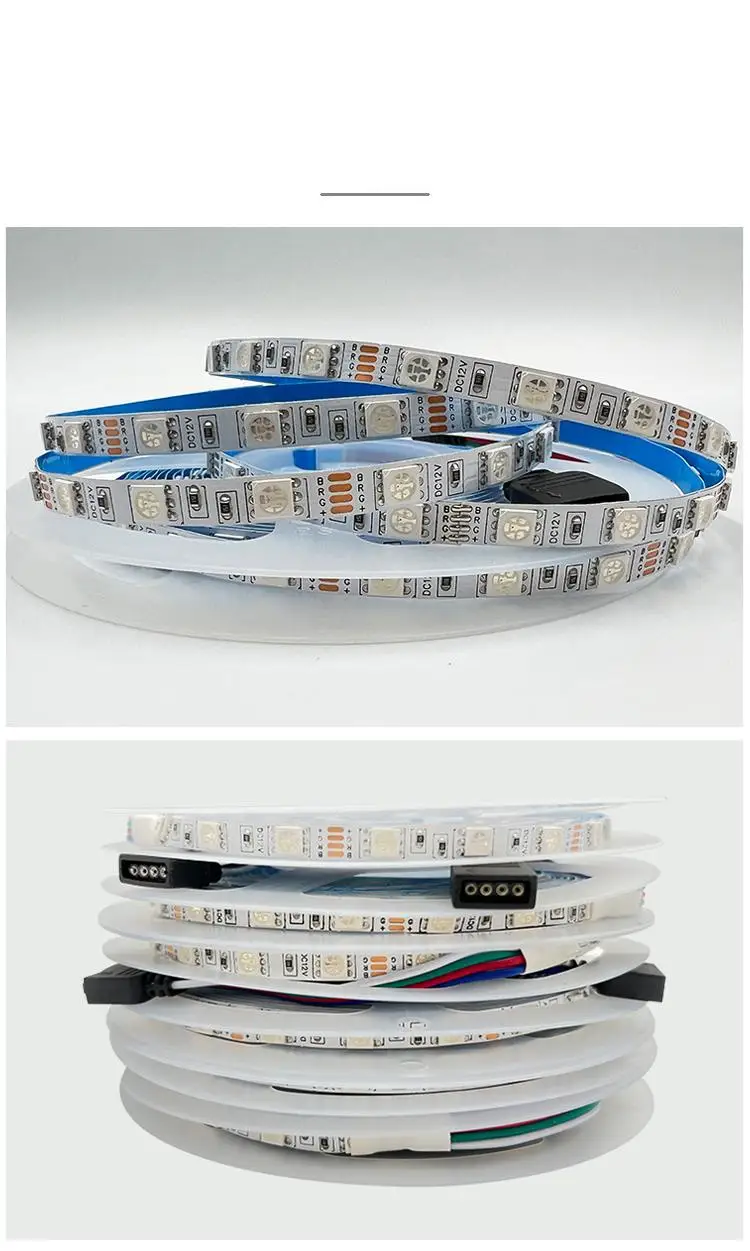 5V RGB LED Strip Light Powered 60LEDs Flexible SMD 5050 for Mirror, Kitchen Cabinet, Bedroom, Christmas Decor