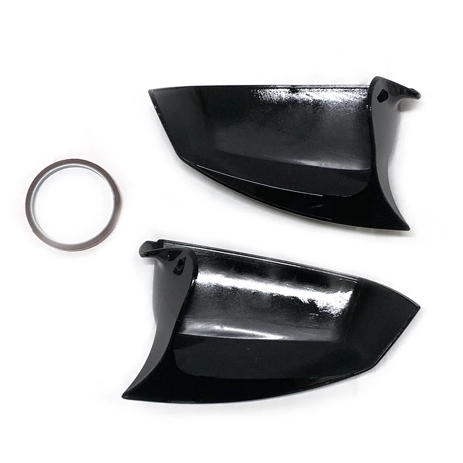 product tiypeor ox horn look rear view side door wing mirror covers for bmw 5 series e60 2007 2010 2008 2009 exterior body kits-7