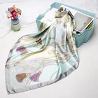 Scarf Silk Satin Bandana Direct Wholesale Head Hair Various Design Square Scarf Silk Satin Bandana