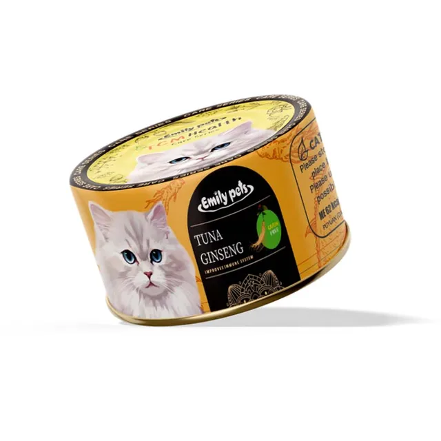 Canned Pet food Pet supplies 80g shredded tuna fish and Silybum marianum soup can wet cat food