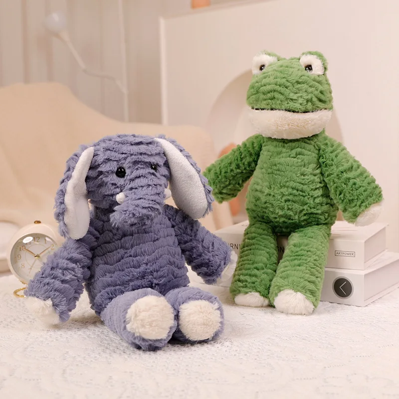 Elephant frog hippo plush toys children's comfort rabbit animal toys with sleeping dolls baby stuffed plush elephant toy