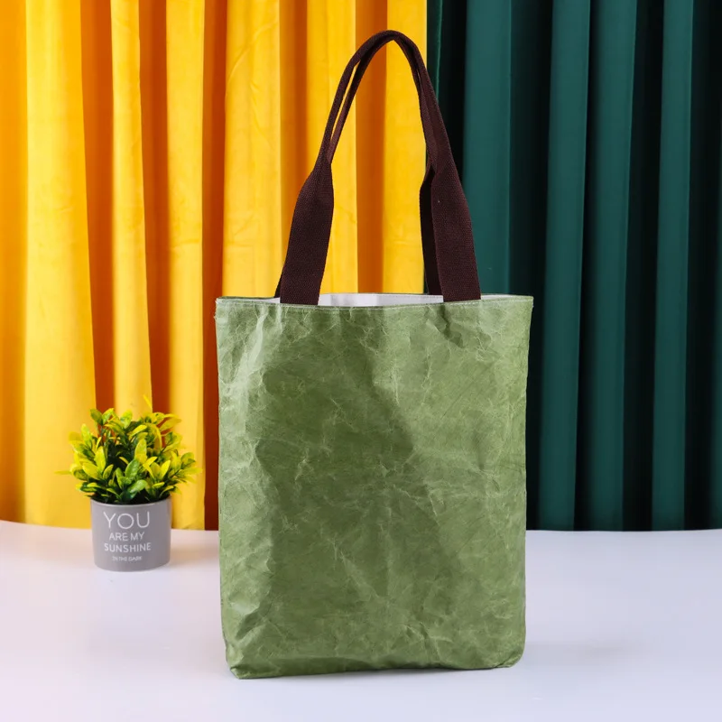 ECO Friendly Material Custom logo Reusable Shopping Bags Light Dupont Tyvek Paper Grocery Bag details