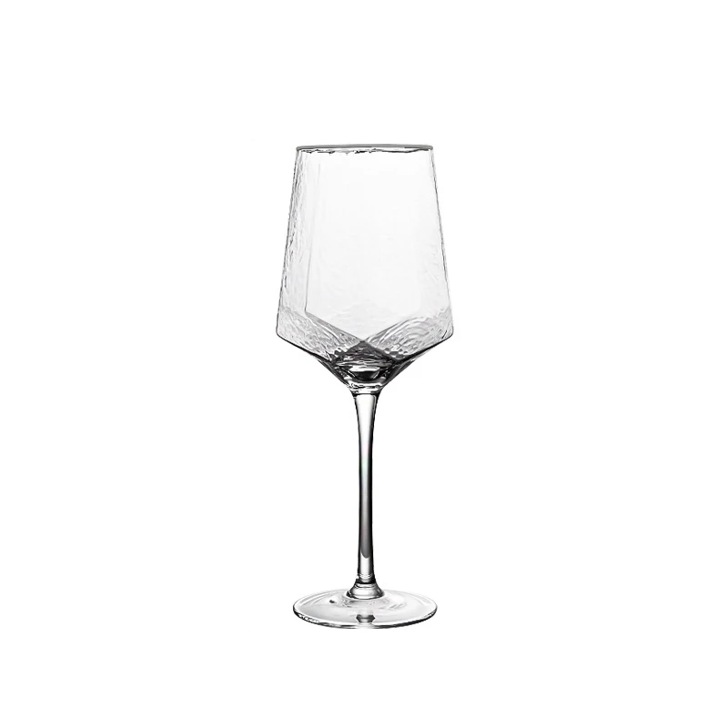 Hammer Customized Logo Personalized Luxury Crystal Champagne Red Goblet Wine Glass for Martini Cocktails