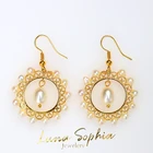 Handmade Earrings Hot Selling Handmade Natural Freshwater Pearl Large Circle Fashion Earrings Jewelry