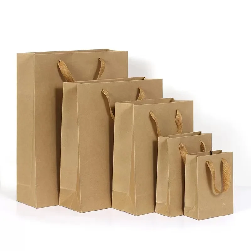 Sample Available Printed Party Shopping Packaging Wholesale Craft Custom Brown Kraft Paper Bag Manufacturer With Your Own Logo - Buy Paper Bag,Kraft Paper Bags,Customised Paper Bag Brown Shopping Packaging Flat Handle Kraft