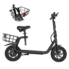 Stock 350W 36V Bike Delivery Electric Scooter With Basket