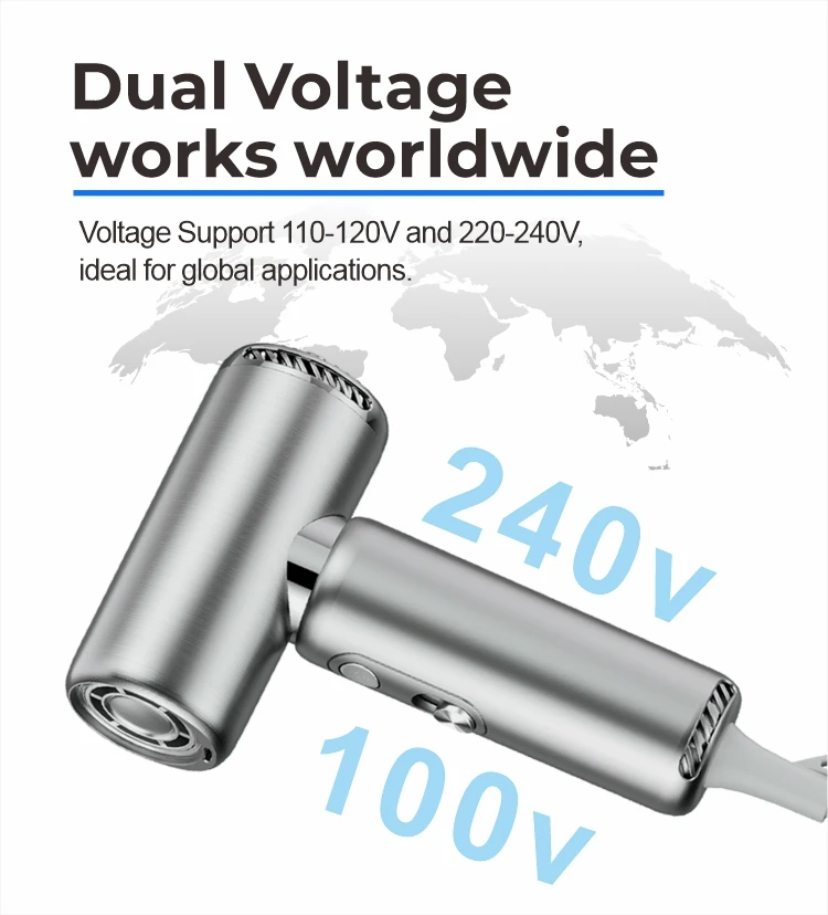 Private Model Small High Speed Hair Dryer ≥5 Million/m³ Plasma 4 Heat Settings Lightweight Mini Hair Blow Dryer manufacture