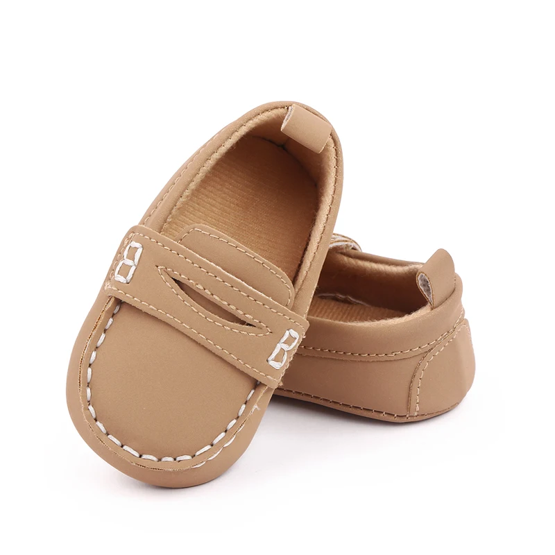 Baby Solid Color Toddler Shoes Fashion Peas Shoes British Style Spring and Autumn Infants Shoes factory