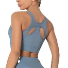 4 Women's 4 Way Stretch Mesh Sexy Back Active Bra With Removable Pads FB2013-R