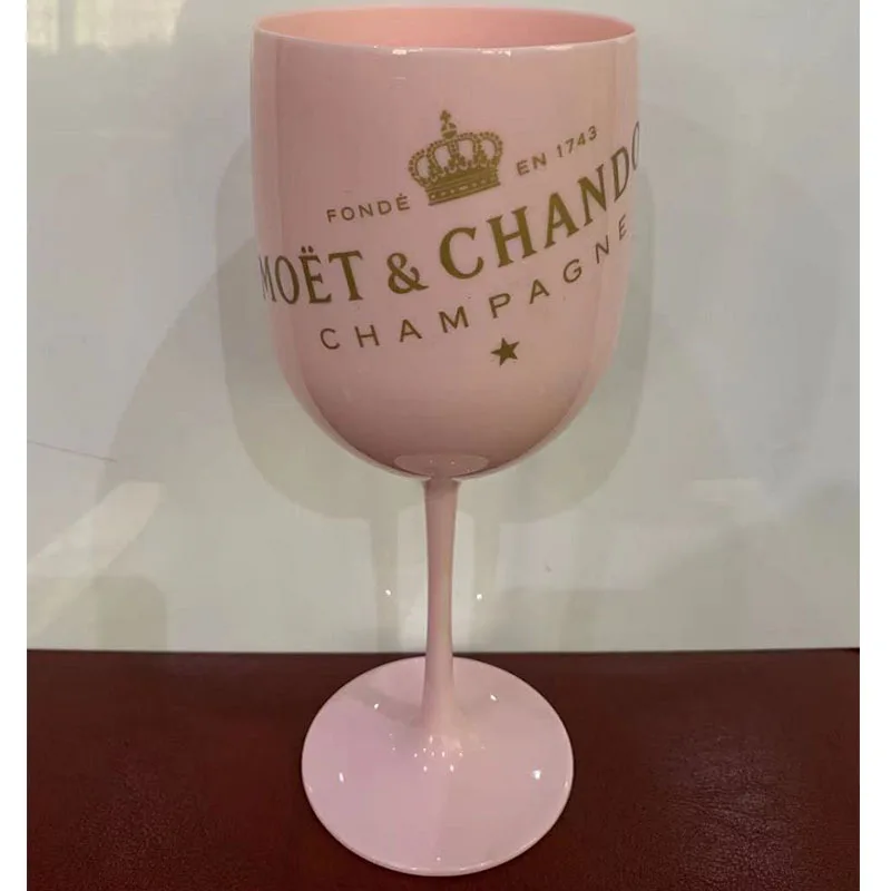 WHY224 16oz Plastic Champagne Glass Cup Red Wine Glass PP Food Grade Plastic Goblet Standing Cup Customize Logo