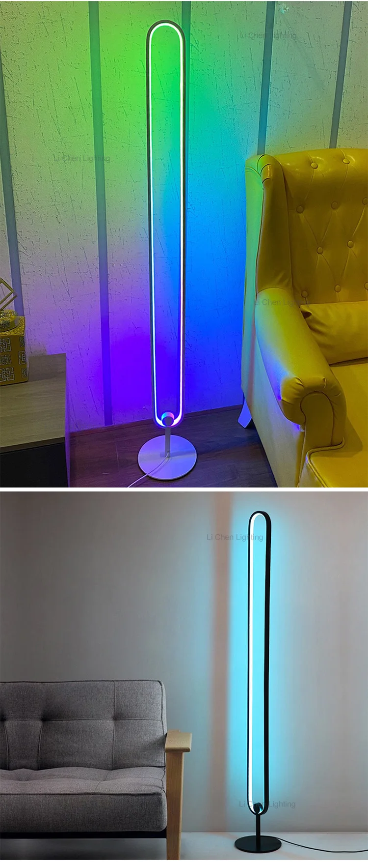 f0039 modern style indoor decoration home bedroom living room corner led rgb floor light-1