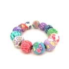 Flower Beads Beads Beads Bracelet Fashion Jewelry Ceramic Colorful Flower Beads Bracelet For Girls