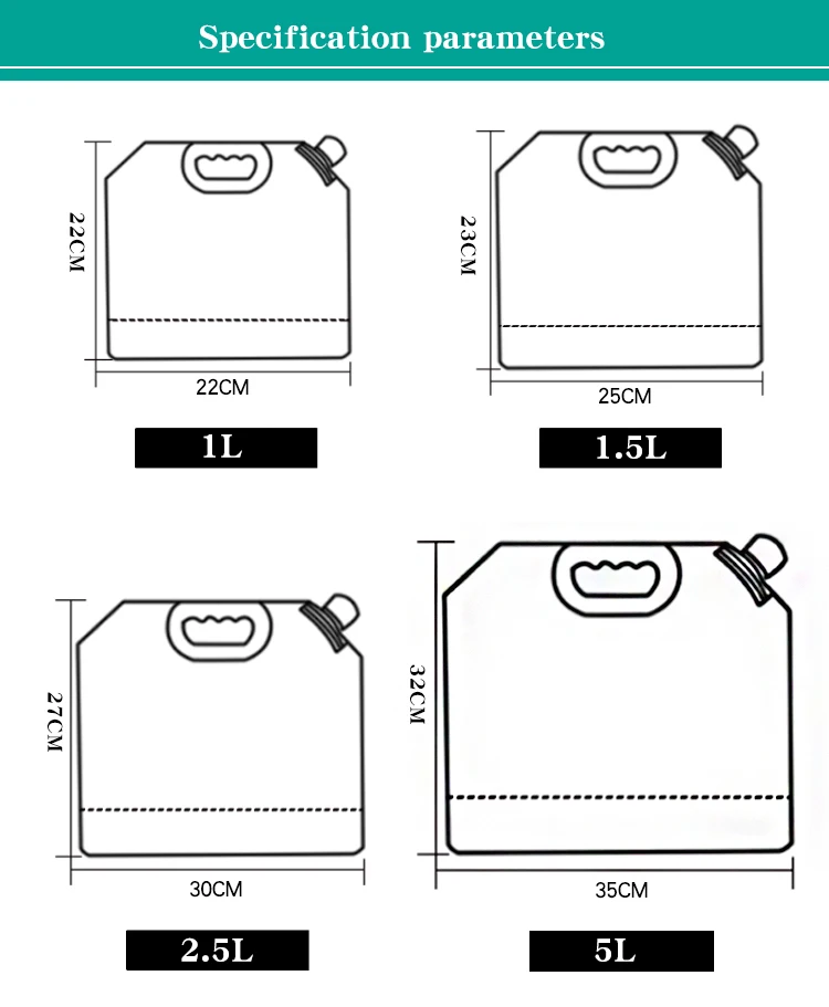 5L Foldable Water Bag for Sport Camping Riding Mountaineer Backoacking Collapsible Water Tank Bag for Water 1