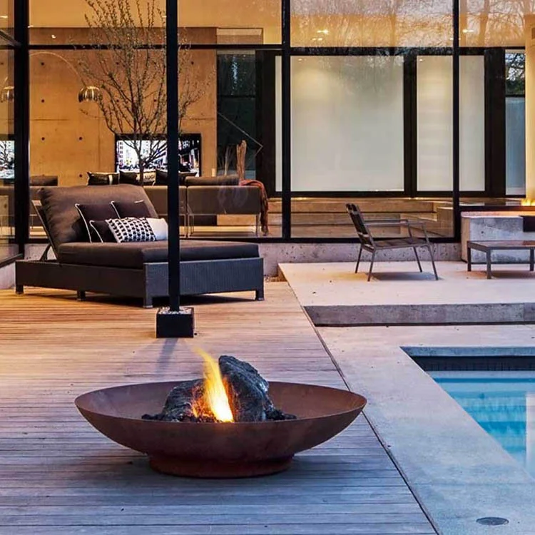 Hot Sale Large Corten Steel Patio Outdoor Fire Pit Garden Fire Bowl