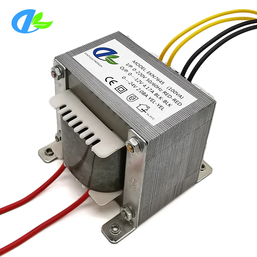 Customizable Industrial Control EI Power Transformer 380V to 110V/120V 220V Input/24V Output for CNC Machines & Servo Drives factory