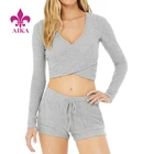 Long Factory Price Breathable Custom Long Sleeve Cotton Spandex T Shirt For Women