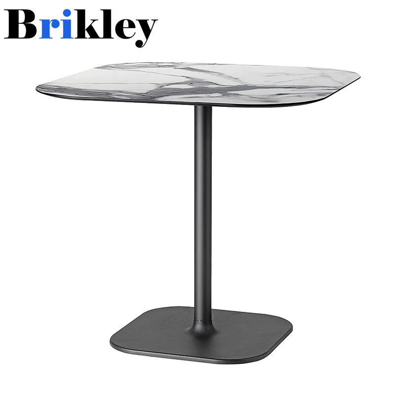 Brikley HPL Table with Compact Laminate Material and Aluminum Base details